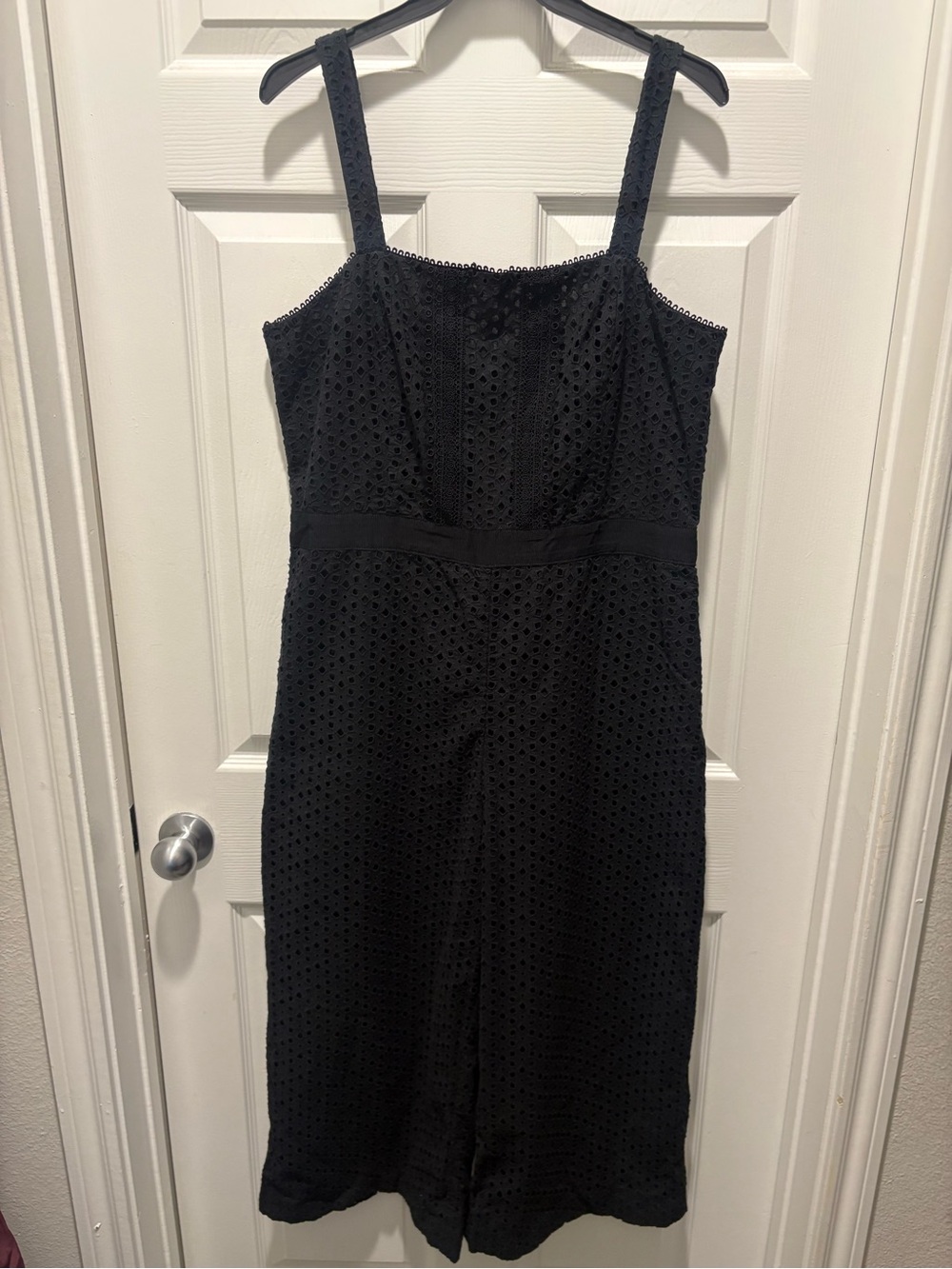 Banana Republic Black Eyelet Midi jumpsuit